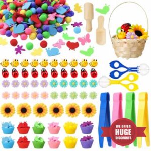 368Pcs Spring Sensory Bin Filler Fine Motor Toys Counting Sorting Toy Colorful Pom Poms Mini Animals Sorting Cups Tweezers Scissors Clips Scoop for Preschool Education Activities