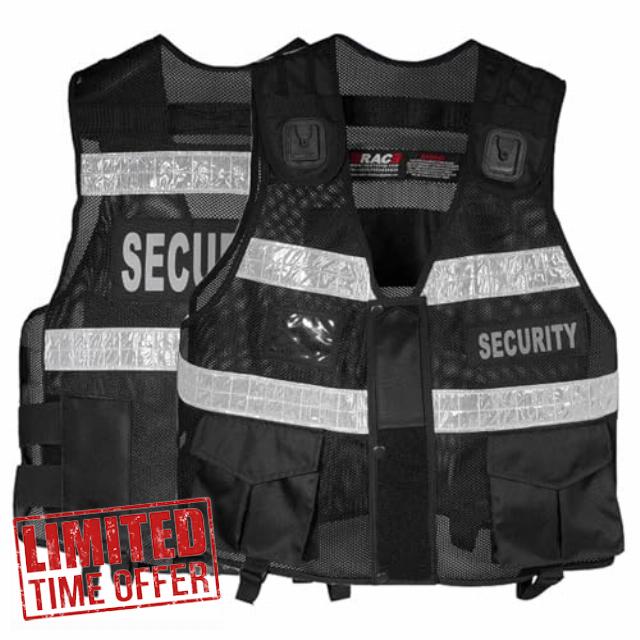 RAC3 High Visibility Security Vest with Reflective Stripes - Ideal for Safety and Identificatio