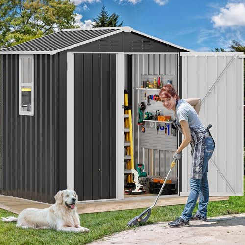 Oversized Steel Outdoor Storage Shed for Garden