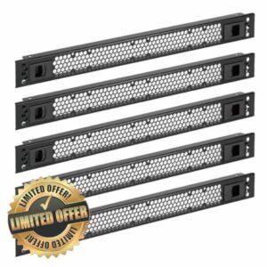 Tecmojo 5 Pack 1U Rack Perforated Blank Panel