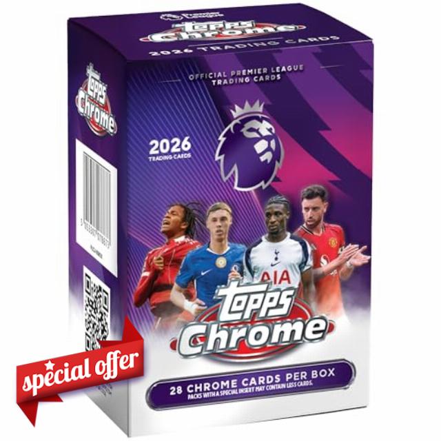 2026 Topps Chrome Premier League Soccer - Factory Sealed - Value Box
