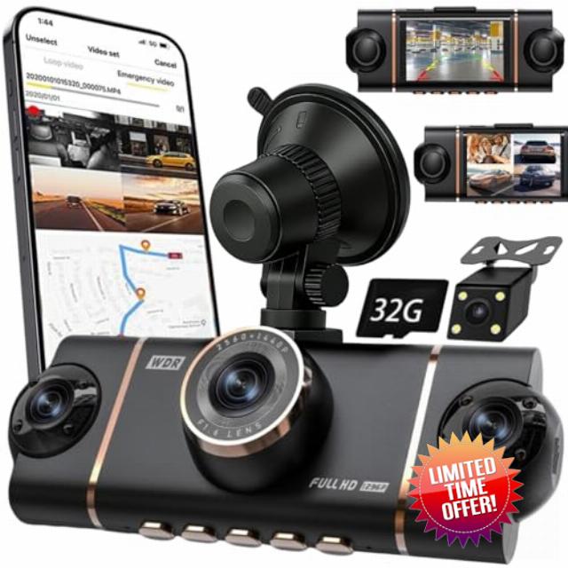 Wireless Dash Cam Front and Rear Camera System