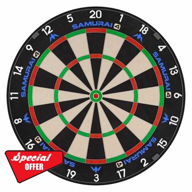 Mission Darts | Samurai 4 | Professional Bristle Dartboard | Knife Wire | White OR Graphite Spider Editio
