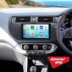 Android 14 Car Stereo for Kia Rio 2011 2012 2013-2015 with CarPlay Wireless Android Auto Head Unit 2 Din Car Radio 9 Inch HD Touch Screen GPS WiFi FM RDS Bluetooth SWC Mirror Link Backup Camera