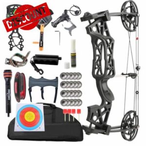 Compound Bow Kit 40-65lbs Aluminium Alloy Body Epoxy Resin Limbs lBO 310 fps for LH RH Adults Archery Shooting Arrow Ball Dual-Purpose Hunting Target Training