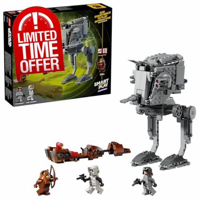LEGO Star Wars 75424 SMART Play: AT-ST Attack on Endor - Compatible Interactive Toy Set incl. 2 SMART Tags and Wicket Minifigure - Gift Idea for 8+ Year Old Boys