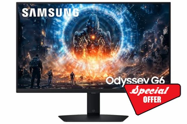 Samsung Odyssey Gaming G6 LS27FG606EUXXU 27" QHD 1ms 350Hz Gaming Monitor - 2560x1440