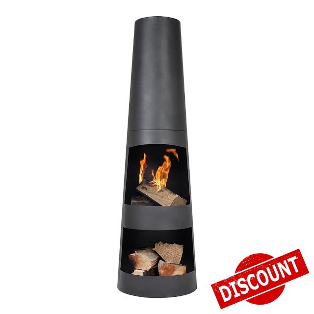 Circo Steel Chiminea – Modern Patio Heater & Wood Burner
