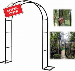 Heavy Duty Metal Garden Arch Trellis - Weather Resistant Rose Arches for Wedding and Garden Deco