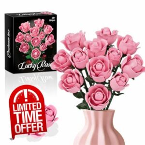 Pink Rose Bouquet Building Set