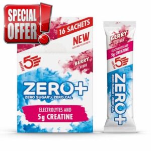 HIGH5 Zero+ Creatine & Electrolytes Hydration Sachets - Sugar Free Electrolytes Powder with 5g Creatine Monohydrate for Performance