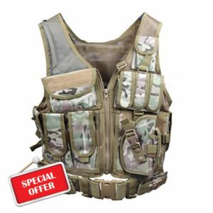 Goetland Tactical Vest Military Modular Vest Ultra-Light Outdoor Hunting Airsoft War Game 600D Polyester Paintball Training Vest for CS Combat Fishing Hiking Adjustable S-XXL