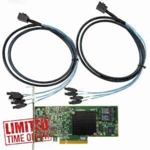 SAS HBA Card Compatible with LSI 9300-8i IT Mode PCIe SATA Expansion Card