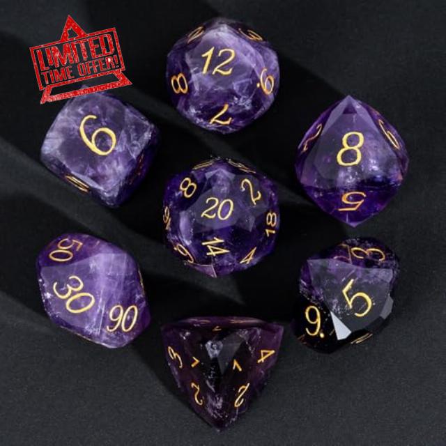 UDIXI 7PCS Stone DND Dice Set