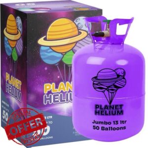 Planet Helium – Premium 13L European-Quality Helium Balloon Gas Tank Inflates Up To 50 balloons for Unforgettable Celebrations & Stunning Decorations.