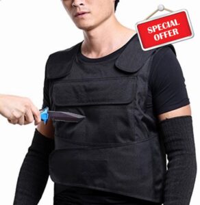 YD Body Anti Knife Stab Front and Back Proof Concealed Vest - Free Knife Proof Cut Resistant Work Gloves (Protection Vest)