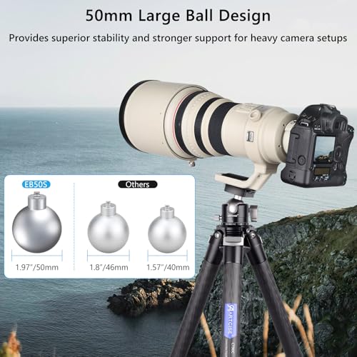 Heavy Duty CNC Aluminum Tripod Head with Arca-Swiss Quick Release Plate