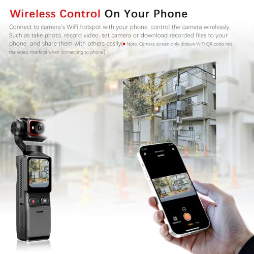 Handheld Small WiFi Body Cam Video Camera with Touchscreen and 64GB SD Card