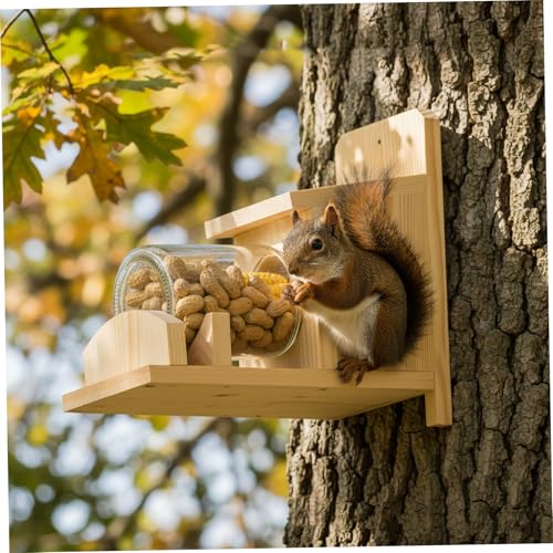 Wooden Corn Cob Feede