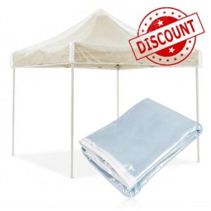 OKYUK Transparent Gazebo Replacement Canopy Cover Top (Transparent PVC