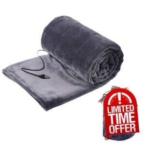 Portable USB Heating Blanket 5V Rechargeable Personal Warmer For Dormitory Outdoor Travel Use Soft Throw Shawl (B