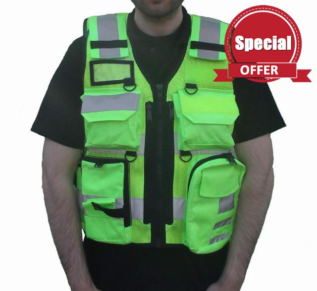 Hi-Viz Tactical Utility Patrol Vest for Security Officers
