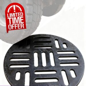 12" 14" 16" 20" Garden Drain Cover Sewer Drainage Grates Round Replacement Cast Iron Drain Grate Outdoor Trench Drain Cover(40cm(15.7"))