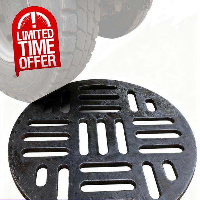 12" 14" 16" 20" Garden Drain Cover Sewer Drainage Grates Round Replacement Cast Iron Drain Grate Outdoor Trench Drain Cover(40cm(15.7"))