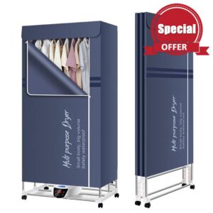 1500W Electric Clothes Dryer - 2-Tier Stainless Steel Heated Airer