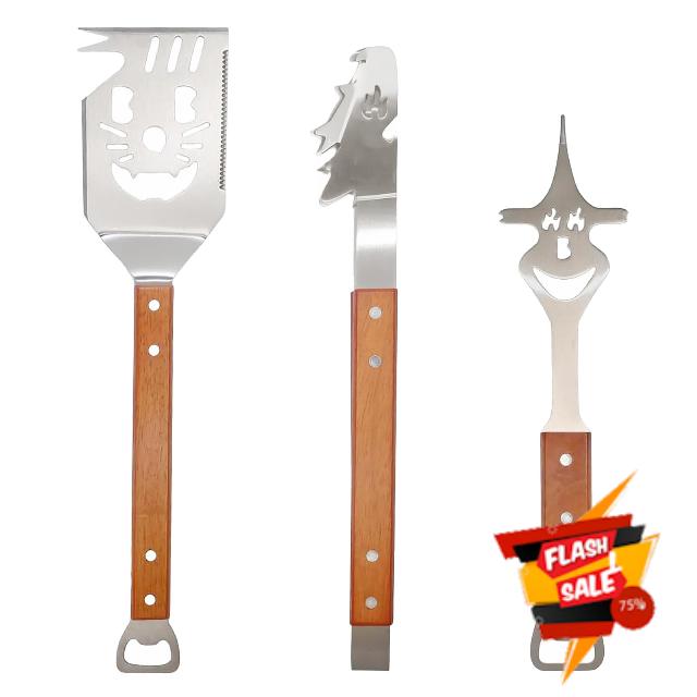 3 Pcs BBQ Tools Set with Grill Spatula