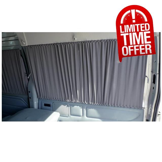 Universal Blackout Side Window Barn Blinds Curtain Fitting Kit with Straight Rails for Camper Vans