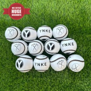 YNKE Premium Shinty Balls – Official Size & Weight | Durable Leather Cover | Training & Match Quality (Pack Of 12 pcs) Traditional Scottish Team Sports Ball