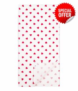 Petit Bateau Cotton Baby Swaddle with Heart Print Red