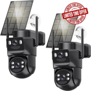 4K Security Camera Outdoor Wireless Solar Battery Powered