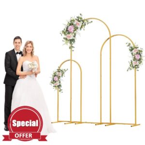 3 Pcs Metal Arch Backdrop Stand