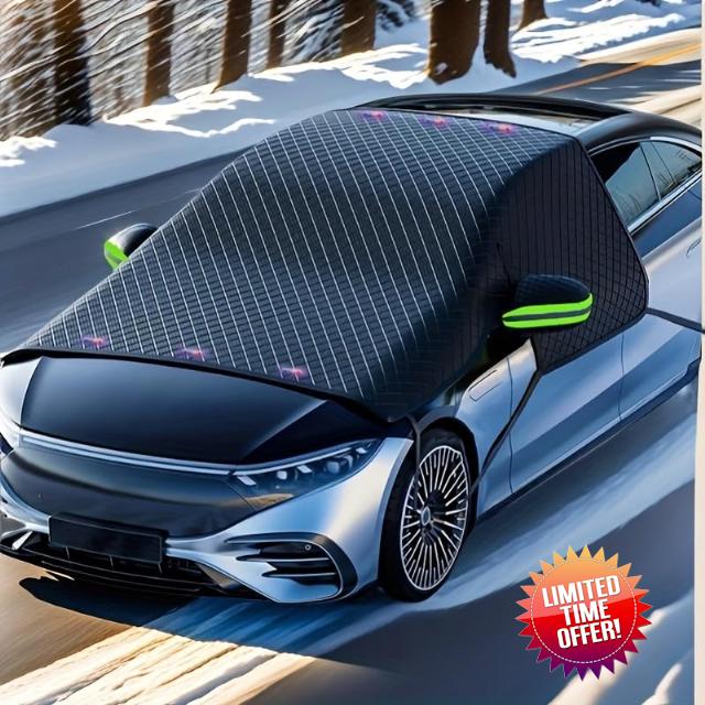 Car Winter Windshield Cover Snow and Ice Protection Windshield Cover Windscreen Cover for Winter Ideal for Car Owners in Snowy Regions Fits Most Vehicles