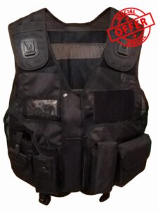 Black Tactical Utility Patrol Vest for Security Officers