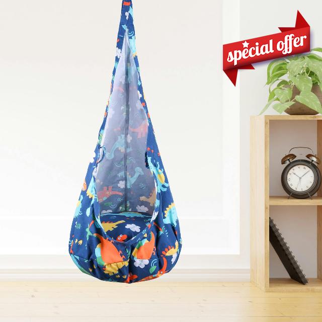 Hammock swing chair，Pod Swing Seat with with Inflatable Pillow & All Accessories ，Hanging Hammock Chai