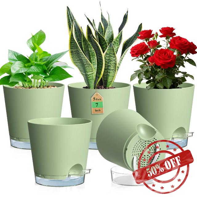20 cm Self Watering Pots for Indoor Outdoor Plants
