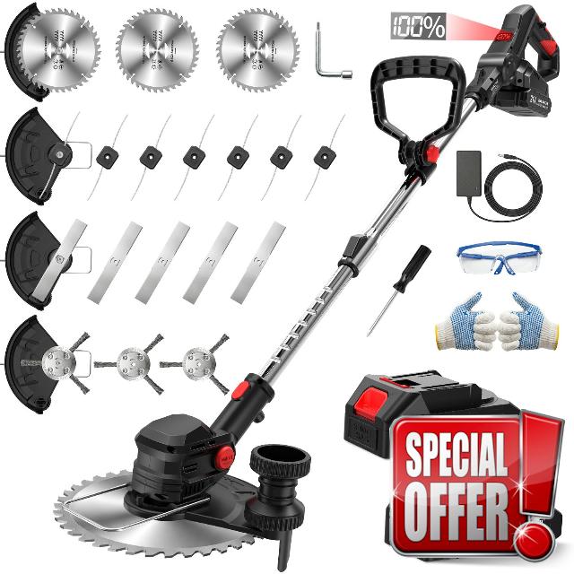 Cordless Strimmer with 2x2.0Ah Batteries