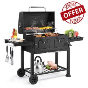 Bonnlo Large Portable Charcoal Barbecue Grills