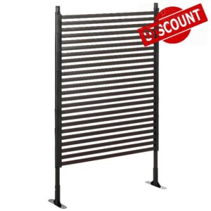Outsunny Garden Fence with 2 Standing Ways for Hard & Soft Ground