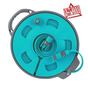 Liberty Leisure Roll On Hose 15 Metres LL1562A – Food Safe Flat Hose with Reel