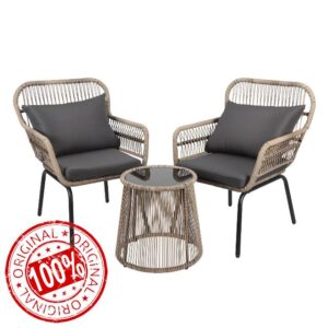 Panana 3 Piece Rattan Bistro Set