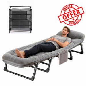 6-Position Adjustable Folding Camping Cot For Adult