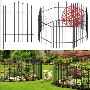 5 Pcs Metal Garden Fence Panels