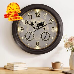 Beleuchtete Outdoor Wanduhr