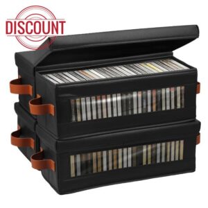 4 Packs DVD Storage Box with Visible Window