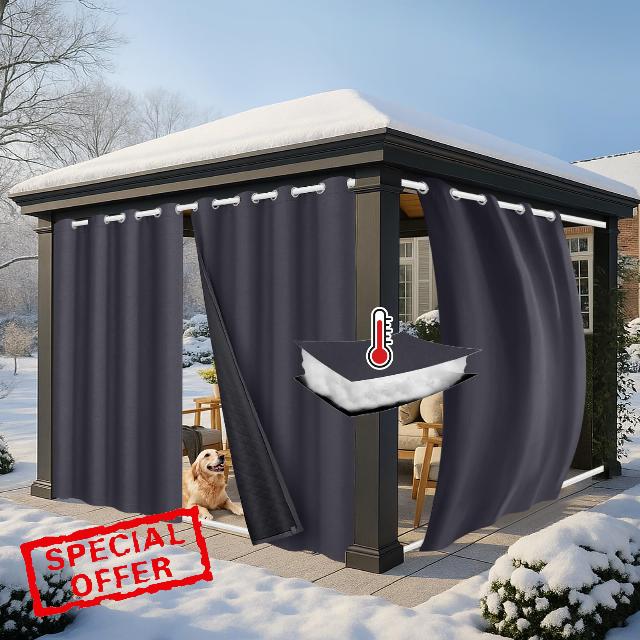 Thermal Curtains Heavy Duty Waterproof for Outdoor