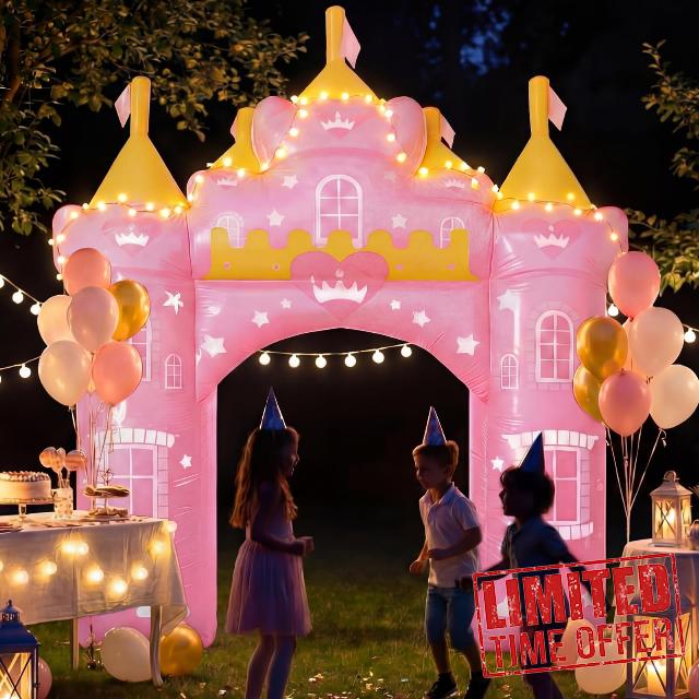 Crowye 10 Ft Princess Inflatable Arch Outdoor Decor